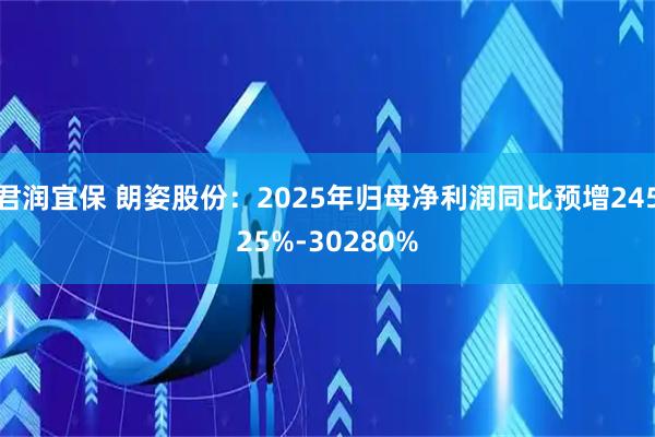 君润宜保 朗姿股份：2025年归母净利润同比预增24525%-30280%